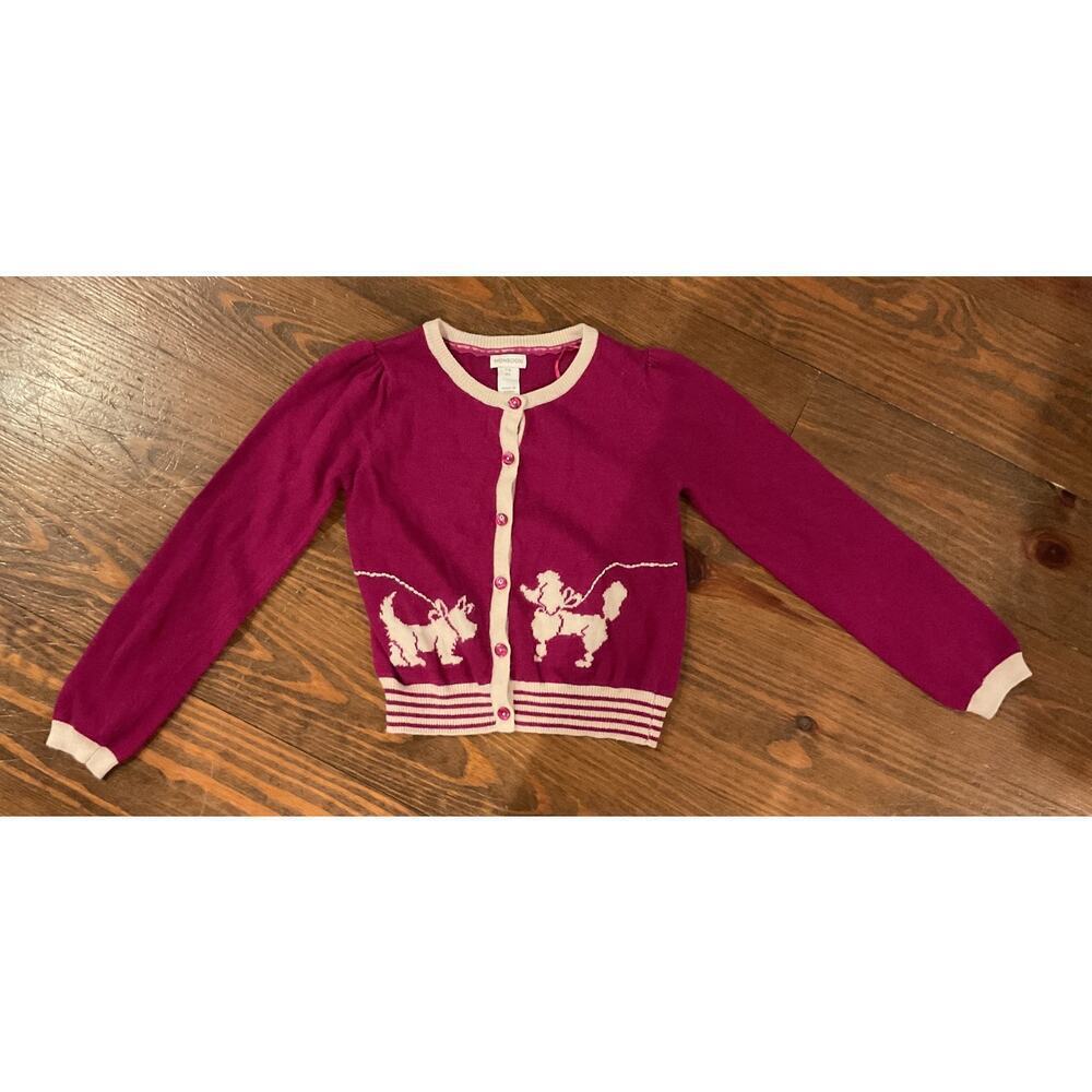 Monsoon Girls Poodle Angora Rabbit Hair&Viscose Cardigan, 7-8years